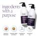 Herbalosophy Purple Shampoo & Conditioner Set - Toning for Blonde Gray Hair, Eliminates Brassiness, Coconut Oil Infused, Sulfate & Paraben Free - Buy Online on GoSupps.com