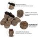 Petloft Anti-Slip Dog Socks 4 Pack Slide-Resistant Socks for Small & Medium Dogs Cats & Puppies | Adjustable Fastening Tape | Light Brown Paw (L) - Buy Online on GoSupps.com