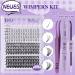 B & Q Eyelash Extensions Set | 30D + 40D DIY Spike Lash Kit - Bond & Seal & Tweezers Included | Multi-Style Mix (10-16 Mix) | Perfect for Professional or DIY Use - Buy Online on GoSupps.com