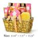 Citrus & Pink Grapefruit Spa Gift Basket for Women - 16 Pcs Self Care Kit including Bubble Bath, Massage Oil, Bath Salt, Bath Bombs - Luxury Birthday Gift - Buy Online on GoSupps.com