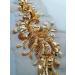 Handmade Gold Glass Beads Applique for Evening Dress - Luxury Beading Lace Fabric Patch - Buy Online on GoSupps.com
