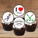 PRECUT Hockey Cupcake Toppers Field Hockey Theme Edible Mini Cake Decorations - Edible Hockey Party Decorations Hockey Cake Topper Field Hockey Edible Cupcake Toppers (48) - Buy Online on GoSupps.com
