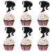Black Girl Cupcake Toppers for 2022 Graduation Decorations