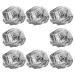 IMIKEYA Lot de 8 Bonnets Thermiques en Aluminium Argent pour Soins Capillaires Bonnets Chauffants R utilisables sans lectricit Adapt s aux Traitements de Coloration Masques