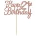 Rose Gold Glitter 21st Birthday Cake Topper - Happy 21 Birthday Decoration Pack for Party Supplies - Buy Online on GoSupps.com