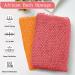 Authentic African Net Sponge - 2 Pack Long Exfoliating Back Washcloth for Smooth Skin - 63 Inch Nylon Bath Sponge (Pink & Orange - Buy Online on GoSupps.com