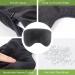 Sivio Weighted Eye Mask for Women & Men - Heatable & Freezable Eye Pillow with Silica Beads - Adjustable Strap - Soft Breathable Cotton Cover for Better Sleep - Black - Buy Online on GoSupps.com