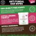 Biodegradable Anti-Fungal Ear Wipes for Dogs & Cats | 100 Soothing Cleaning Wipes | Gentle & Quick Solution for Ear Wax & Itchiness - Buy Online on GoSupps.com