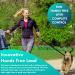 Hands-Free Dog Lead with Reflective Bungee Leash | Adjustable Waist Belt for Running, Walking, and Hiking | Aqua | Includes Poo Bag Pouch - Buy Online on GoSupps.com