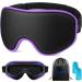 WAOAW Sleep Mask for Men Women Blackout Eye Masks for Sleep - 3D Breathable Soft Comfortable Eye Mask for Travel - Adjustable Light Blocking Night Masks for Sleeping - Purple