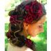 Dark Red Velvet Rose Hair Flower Clip and Pin - Medium | Elegant Accessory - Buy Online on GoSupps.com