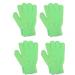 Aquasentials Exfoliating Bath Gloves (4 Pairs) (Green Only)
