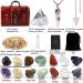 7pcs Raw Chakra Stones Set with Clear Quartz Crystal Pyramid and Rose Quartz Crystal Necklace - Reiki Yoga Meditation Gifts for Beginners - Buy Online on GoSupps.com