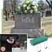 4 Pack 12 Inch Gravestone Flower Saddle for Cemetery Headstones - Rustproof Galvanized Wire Tombstone Holder with Floral Foam - Buy Online on GoSupps.com