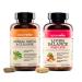 NatureWise 1 Total Colon Care Herbal Cleanse - Non-GMO - 60 Capsules 60-Day Supply + 1 Liver Balance - Milk Thistle Dandelion Turmeric - 60 Capsules 30-Day Supply