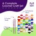 24 Acrylic Yarn Skeins for Knitting & Crochet | 525 Yards | Includes Hooks, Needles & E-Books | Beginner Crochet Kit by Mira Handcrafts - Buy Online on GoSupps.com