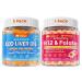 LILICARE Bundle Cod Liver Oil Gummies 2 Pack& Adult Methyl B12 5000mcg + L-Methylfolate Gummies 1 Pack