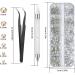 Wugongshan Nail Art Rhinestones Set with Picker Pen and Tweezers - AB Shiny Crystals for Nails, Face, Teeth - DIY Crafts - Buy Online on GoSupps.com