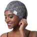 Satin Lined Bonnet XL Black Stripe Sleep Cap for Women - Adjustable Beanie for Long Curly Hair, Braids, Dreadlocks - Buy Online on GoSupps.com