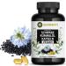 Black cumin oil - 400 capsules vegan - 1000 mg daily dose high -dose - cold -pressed Egyptian with vitamin E made from Sunnati - in Germany