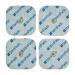 Stimpads tens ems electrodes 4 pieces of 50x50mm with 3.5mm snap suitable for sanitas beurers bluetens etc. reliable high -quality adhesive electrodes certified medical product