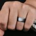 MIROMIHO Silicone Wedding Ring Set for Men - Ergonomic Breathable Design - 4 Pack of Rubber Bands - 8.5mm Wide - 2mm Thick - Black Gray Gun Metal Camo - Size 10 - Buy Online on GoSupps.com
