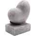 Anosta Heart on Base - Elegant Grave Decoration & Ornament (Grey/Rose) | International Shipping Available - Buy Online on GoSupps.com