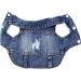 Pet Denim Jacket for Small Medium Dogs & Cats - Cool Vintage Washed Design | XS (23lb), Chest (10 ) Dark Blue - Scratch Resistant Dog Clothes - Buy Online on GoSupps.com