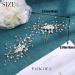IYOU Bride Flower Hair Pins Silver Crystal Hair Pins Rhinestones Wedding headpiece Pearl Bridal Wedding Hair Accessories for Women and Girls (silver) - Buy Online on GoSupps.com