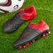 LEOCI Soccer Shoes for Kids - Firm Ground Football Boots for Boys & Girls | Size 32 EU | Black & Red - Buy Online on GoSupps.com