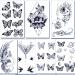 Tazimi Large Semi Permanent Temporary Tattoos for Women - Butterfly, Flower, Lion, Swallow Designs | Waterproof, Long Lasting Fake Tattoos - 1-2 Weeks - Buy Online on GoSupps.com