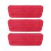 TreeLen 3 Packs Microfiber Mop Pads Spray Mop Refill Replacement Heads Wet/Dry Floor Cleaning Refill Mop Pads Compatible with Bona Floor Care System Rubbermaid Reveal Spray Mop Libman Cxhome Norwex Red 3packs Mop Pad