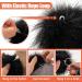 20 Pcs Dark Color 4 Inch Fluffy Pom Poms with Elastic Loop - DIY Crafts Knitting Accessories for Hats, Shoes, and Bags - Buy Online on GoSupps.com