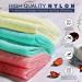 3 Pieces African Net Sponge - Exfoliating Long Bath Scrubber & Body Smoother (Pink Green Off-White) - Ideal for Clean Glowing Skin - Buy Online on GoSupps.com