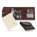 GENTS Manicure Set for Men & Women (14 Pcs) Professional Mens Grooming Kit - Stainless Steel Manicure Tools - Pedicure Kit for Nail Care & Foot Care