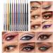 Gel Liner Pencils Eye Liner Set | 12 Colors Waterproof Natural Eye Liners Long-Lasting Gel Pens Smudge-Proof Cosmetics for Girls - Buy Online on GoSupps.com