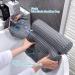 4D Air Mesh Bath Pillow for Tub with Neck, Head, Shoulder, and Back Support - Extra Thick, Soft, and Quick Dry - Gray - Buy Online on GoSupps.com