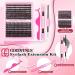 Eyelash Extension Kit Thick Cluster Lashes 280pcs D Curl Individual Eyelashes Lash Extension Kit with Eyelash Clusters Lash Glue Bond and Seal and Lash Tweezers by Goddvenus B-80D+100D Kit-B - Buy Online on GoSupps.com