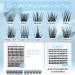 Lash Clusters 168 Pcs Thin Band Soft Eyelash Extensions D-Mix (10-16mm) Crocus & Dandelion - Buy Online on GoSupps.com