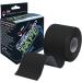 NV Compression Kinesiology Tape | 5m Roll - Elastic Muscle Support for Exercise, Sports & Injury Recovery - Black - Buy Online on GoSupps.com