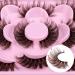 Newcally D04 Russian Brown 20mm Strip Lashes - Fluffy Mink D Curl False Eyelashes for Natural, Colored Brown Volume - Soft and Long-lasting - Buy Online on GoSupps.com