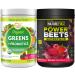 Healthy Delights Bundle Berry Flavor: Nature Fuel Power Beets Powder Natural Energy & Stamina 60 Servings (Packaging May Vary) + Healthy Delights - Naturally Boost Energy USDA Organic 30 Servings