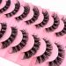 10 Pairs 3D Russian False Eyelashes - Natural Look Curly Cat Eye D Curl 808 | Wispy Volume Lashes for Stunning Eyes - Buy Online on GoSupps.com