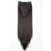 CAISHA by PRETTYSHOP XXL 20 Long Clip In Hair Extensions | Chocolate Brown Synthetic Fiber Hairpiece Set #6 CES103 - Buy Online on GoSupps.com