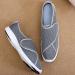 FAMYNGL Men's Memory Foam Diabetic Slippers - Wide-Footed Shoes for Elderly Men with Adjustable Closure - Lightweight Support for Swollen Feet, Edema, Plantar Fasciitis - Gray (Size 6) - Buy Online on GoSupps.com