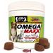Lively Pets Omega Maxx #1 Soft Chew Fish Oil Supplement for Dogs - Small and Medium - Large & Giant | High Potency EPA DHA Formula Sm/Med Dogs - 60 Chews