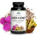 Optimal Health Systems Liver/Kidney | Detox & Cleanse | Milk Thistle Dandelion Barberry Molasses + Opti-Blend Enzymes for Absorption | 90 Capsules