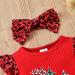 Loalirando Baby Christmas Romper Jumpsuit | My First Christmas Outfit 9-12 Months Red | Newborn Toddler Xmas Clothing - Buy Online on GoSupps.com