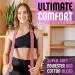 Gradient Fitness Yoga Strap with Friction-Less Easy-Feed Buckle - Pink (8 Feet) | Super Soft Cotton/Polyester Blend Webbing | Free eGuide - Buy Online on GoSupps.com