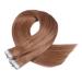 Buy Tape-In Hair Extensions #8 Golden Brown 50cm - 100% Remy Real Hair - 50 Tresses with Adhesive Tape - Shop Now! - Buy Online on GoSupps.com